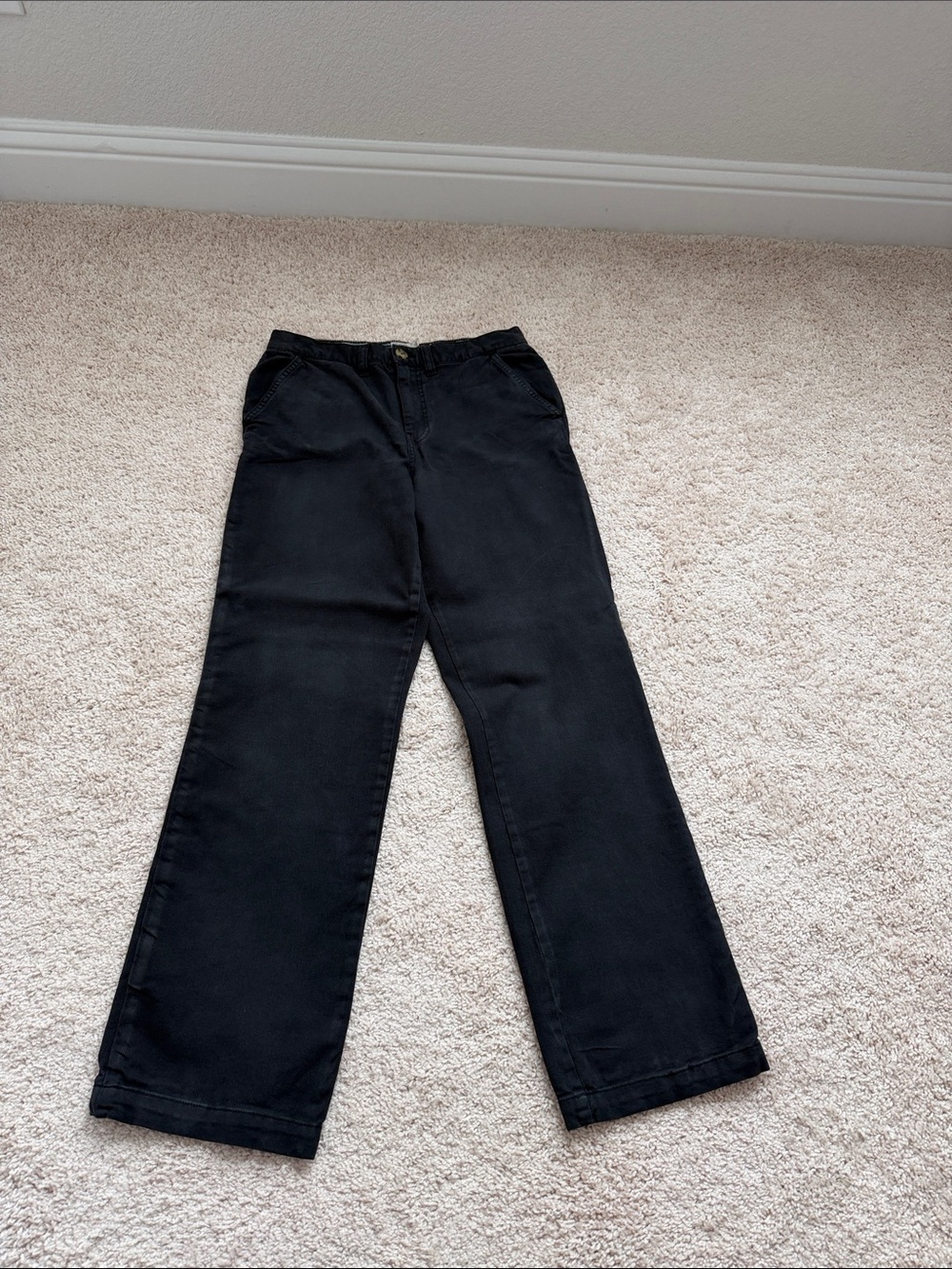 Faherty Black Straight-Leg Jeans